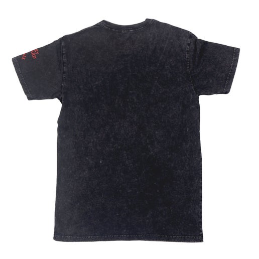 Back of this tee is solid washed black.