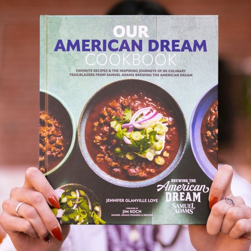 The cover of Our American Dream Cookbook, which features 80 Culinary Trailblazers who share their favorite recipes and inspiring stories, celebrating innovation, entrepreneurship, and the spirit of American ingenuity.