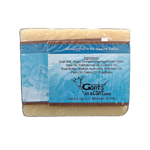 This image shows the back label of the bar of soap which features the soap's facts and ingredients.