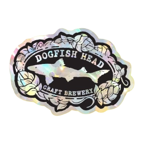The Suncatcher Logo Sticker by Rainbow Symphony features a vibrant brewery-themed design with a fish silhouette, hop leaves, and bold text—an eye-catching sticker perfect for any fan.
