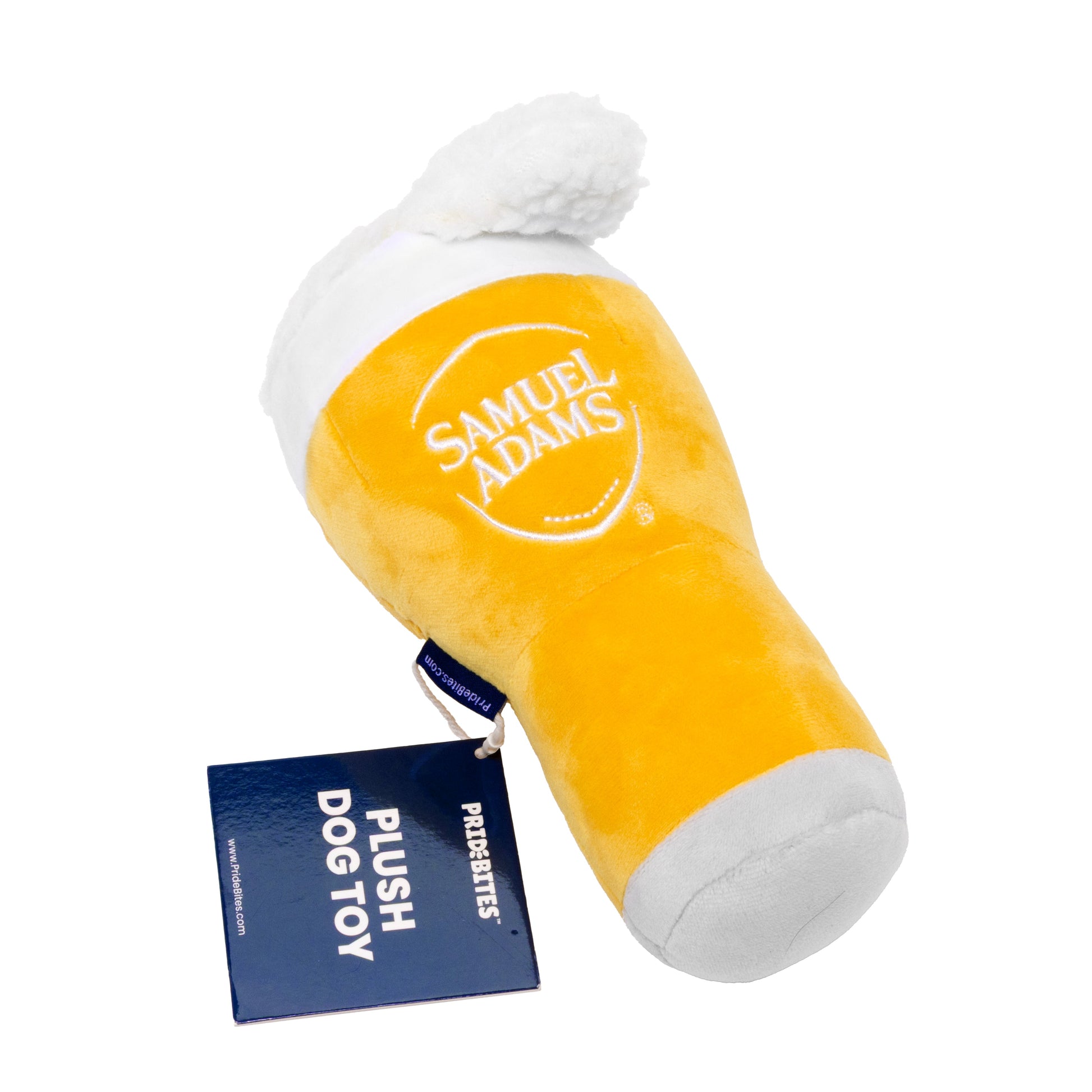 Soft Pint dog toy with Samuel Adams Logo