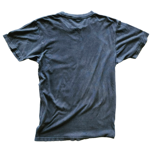 Back of tee is solid black.