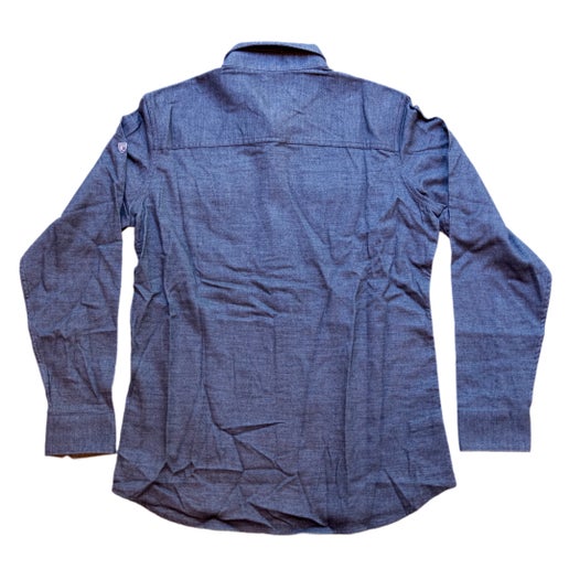 Back of the navy flannel.