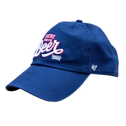 Left side view of the hat showing writing "'47" featured.