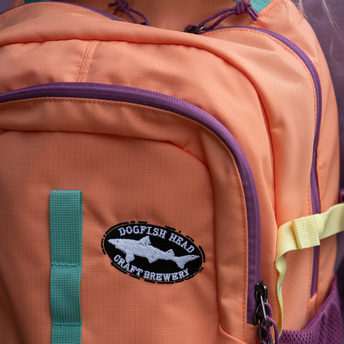Patagonia Refugio 26L daypack front panel detail with reinforced stitching, top handle, and durable recycled fabric for everyday outdoor and travel use