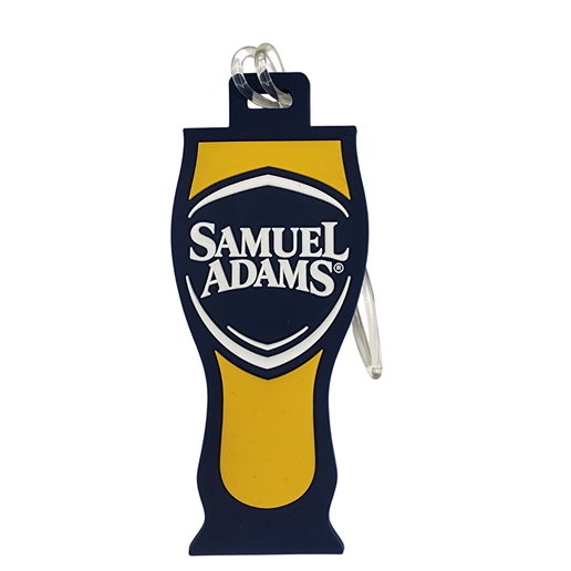 A Luggage Tag modeled after a Sam Adams perfect pint.
