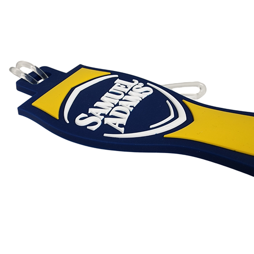 A Luggage Tag modeled after a Sam Adams perfect pint.