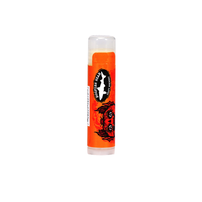 Dogfish Head lip balm main label.
