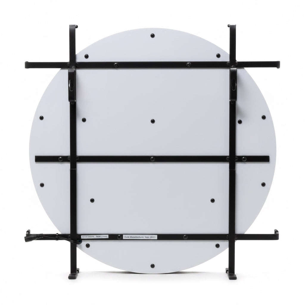 Back of round light up sign
