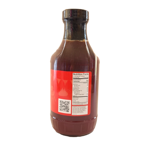 The Sam Adams x CharBoy's BBQ Sauce bottle.