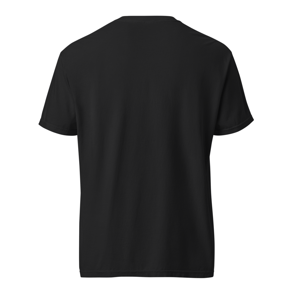 Black t-shirt on a white background