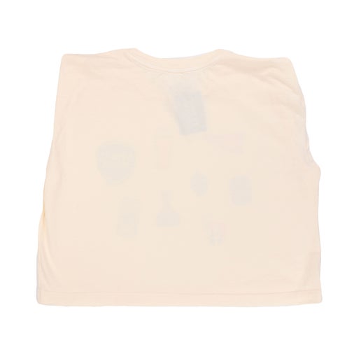 Back view of the same cream tank showing a plain back with no graphics.