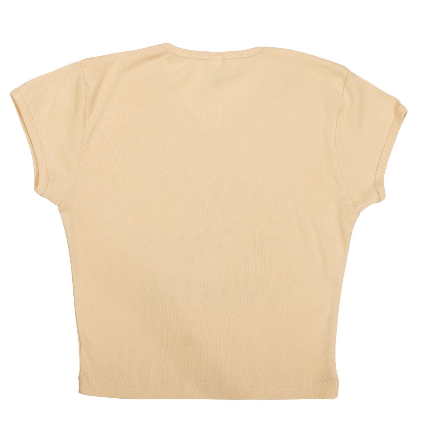 Beige crop top on a white background