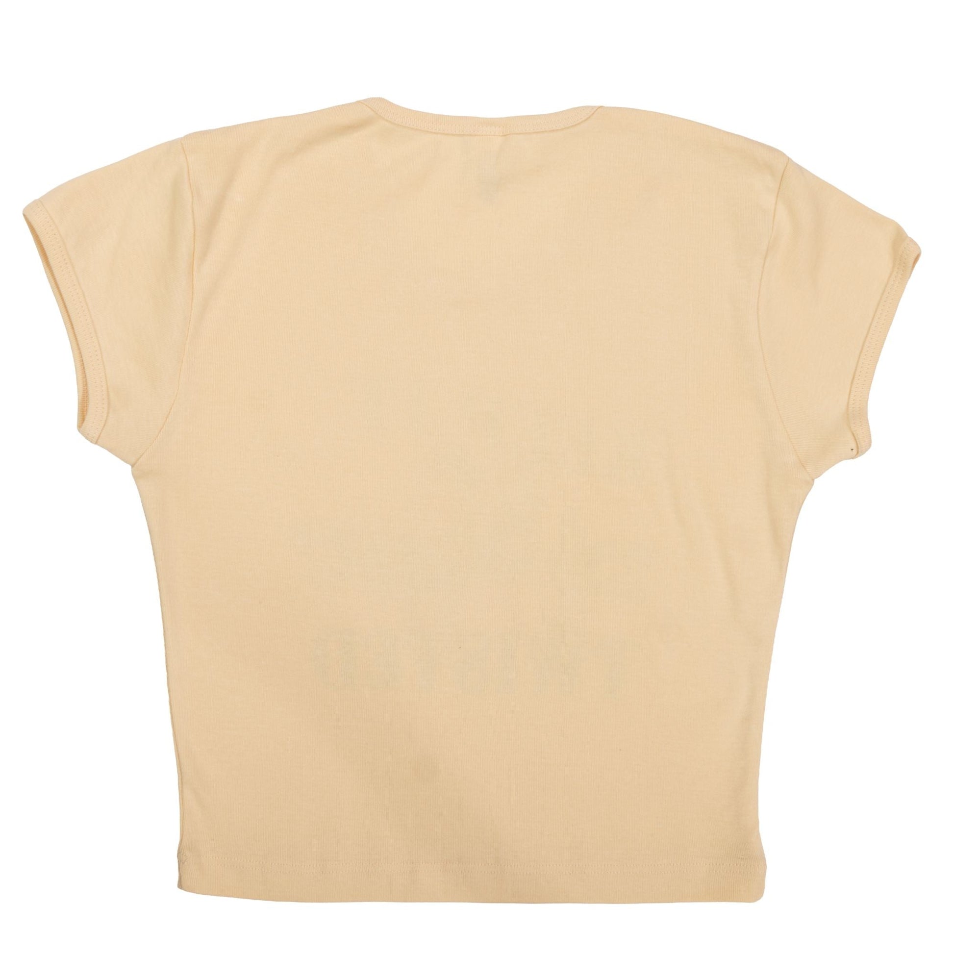 Beige crop top on a white background
